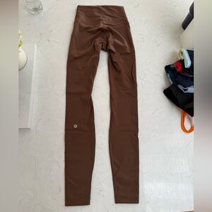 Lululemon Chocolate Brown Wunder Train Leggings